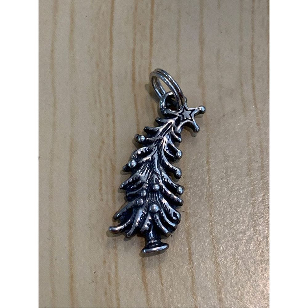 .925 Christmas Tree Sterling Silver Jewelry Charm